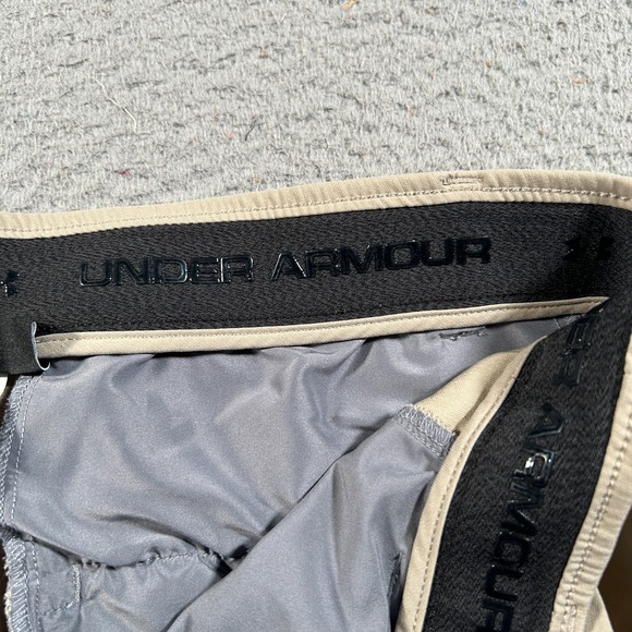 Under Armour Showdown Golf Pants Mens 34x31 Tan Straight Leg Stretch Quick Dry - Picture 5 of 12